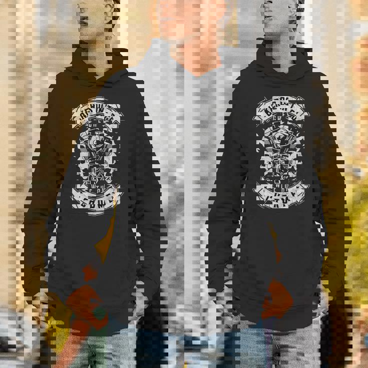 アメリカン バイク おしゃれ ドクロ エンジン ダメージ 面白い イラスト 長袖tシャツ Hoodie