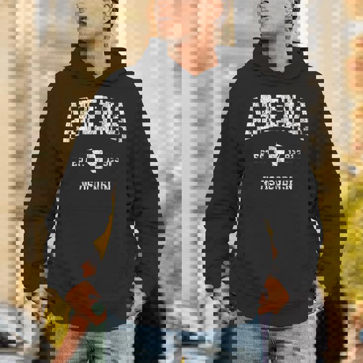 アリーナ ウィスコンシン Wi ヴィンテージ アスレチック スポーツ デザイン パーカー