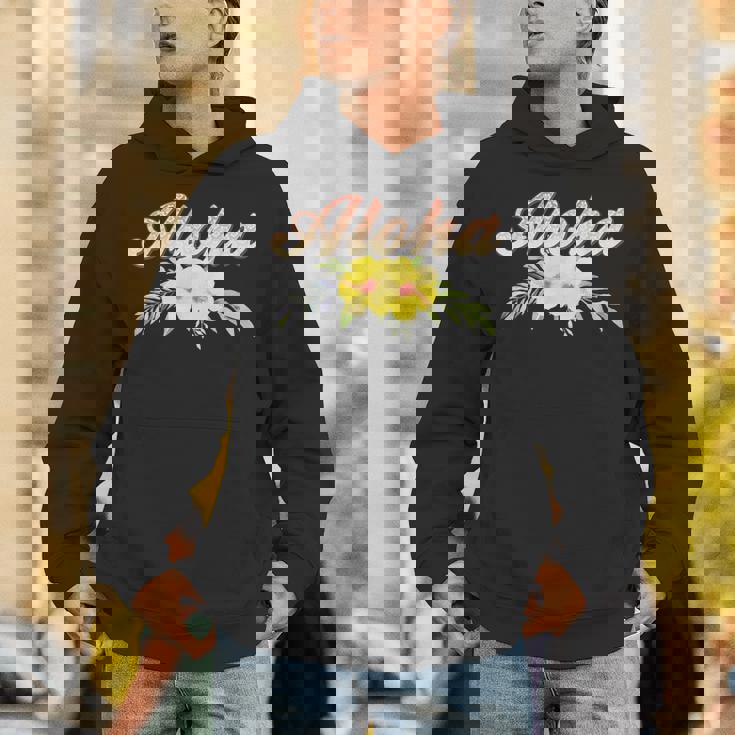 アロハイエロー ハイビスカス パーカー