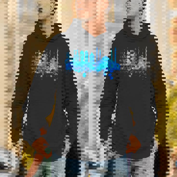 イスタンブールのスカイライン 青いモスク 青い絵 トルコ パーカー