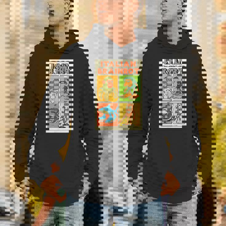 イタリアのブレインロットコミックポスター パーカー