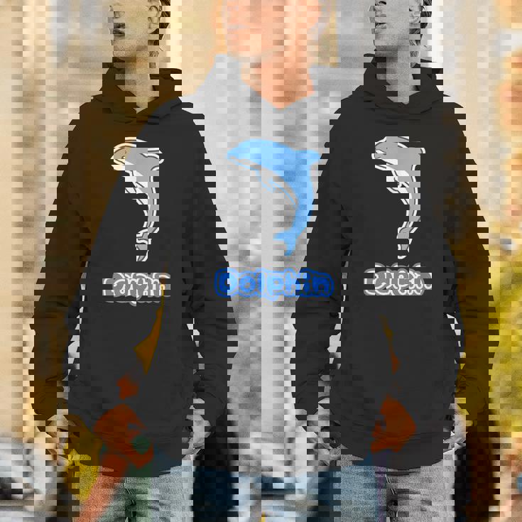 イルカ Dolphin ドルフィン【どうぶつフレンズ】水族館 海の生き物 ゆるくて かわいい 動物 イラスト パーカー