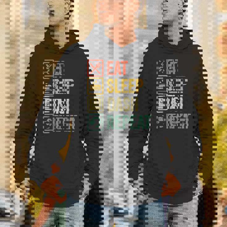 イートスリープダッシュリピートビデオゲームジオメトリビデオゲーマー パーカー