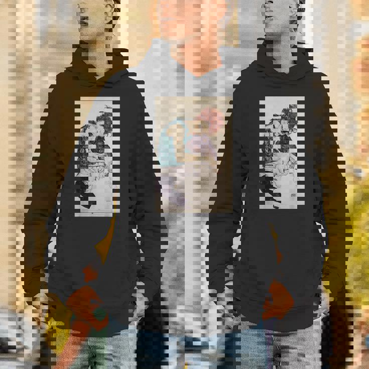 エゴン・シーレ作「膝を曲げた座る女」1917 パーカー