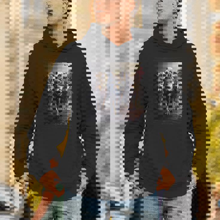 オオカミの部族 野生動物 ウルフ マウンテン パーカー