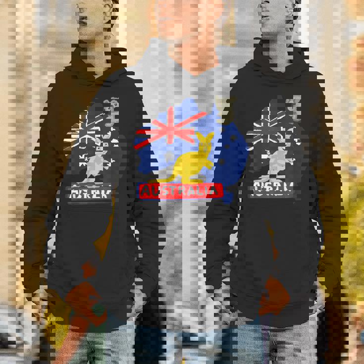 オーストラリア国旗マップ コンチネント カンガルー コアラ パーカー