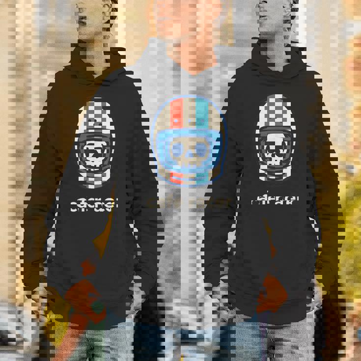 カフェレーサー トレンディ シンプル ヘルメット デザイン バイク パーカー