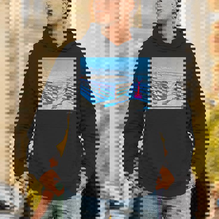 カリフォルニアの桟橋からのカラフルな海の景色 パーカー