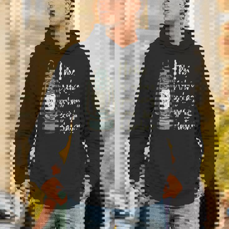 キャンプランタン 面白いキャンプ アウトドア用 ビンテージ パーカー