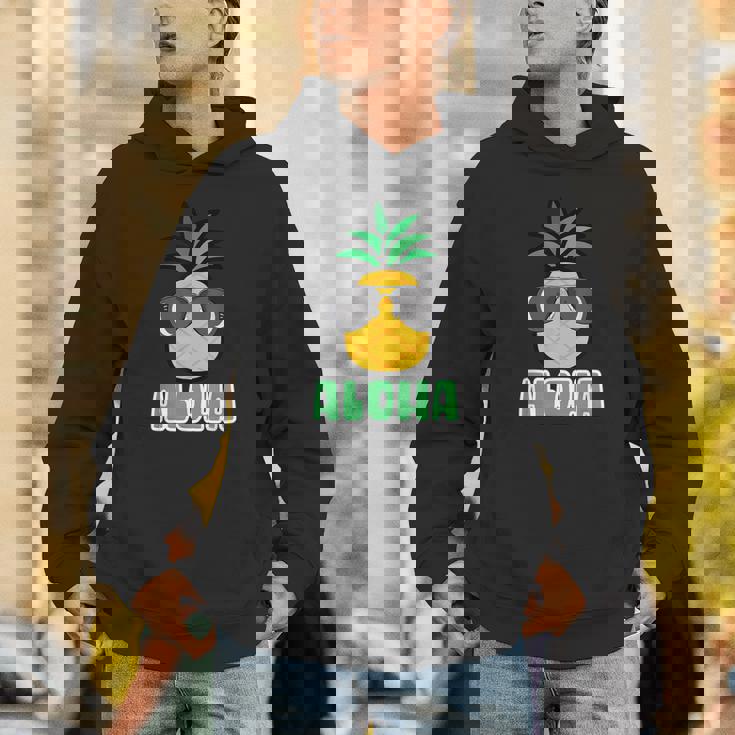 キュートなアロハパイナップルサングラス ハワイアンティキ Hoodie