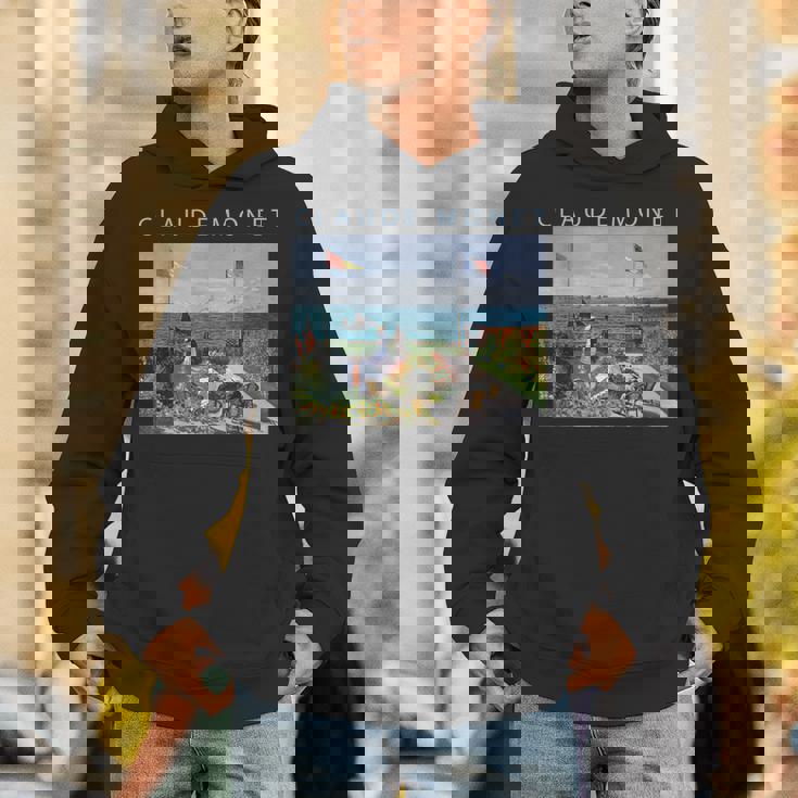 クロード モネ 面白いtシャツ アート サンタドレスの庭園 絵画 メンズ レディース 面白い 服 油彩画 パーカー