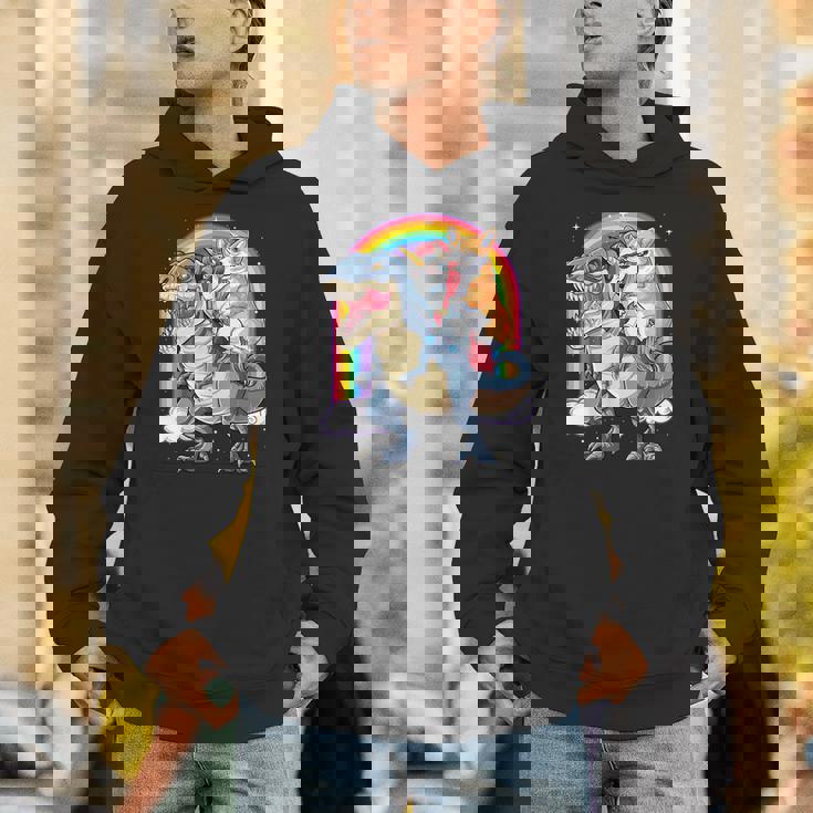 コーギー ユニコーン 恐竜 レックス キッズ ガールズ レインボー ギフト Hoodie