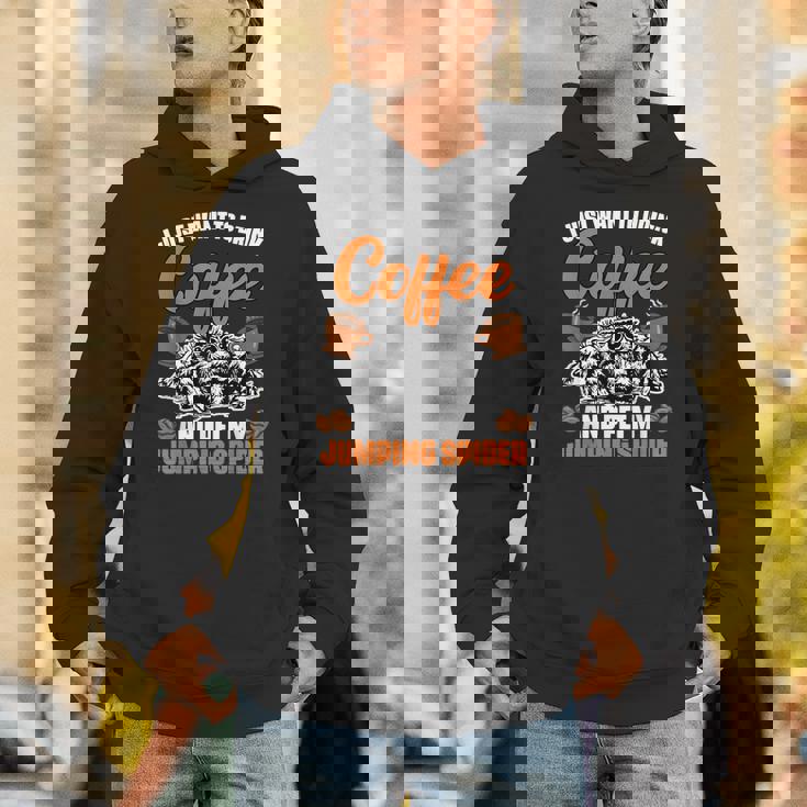 コーヒーを飲んで、面白いハエトリグモを撫でたいだけ パーカー