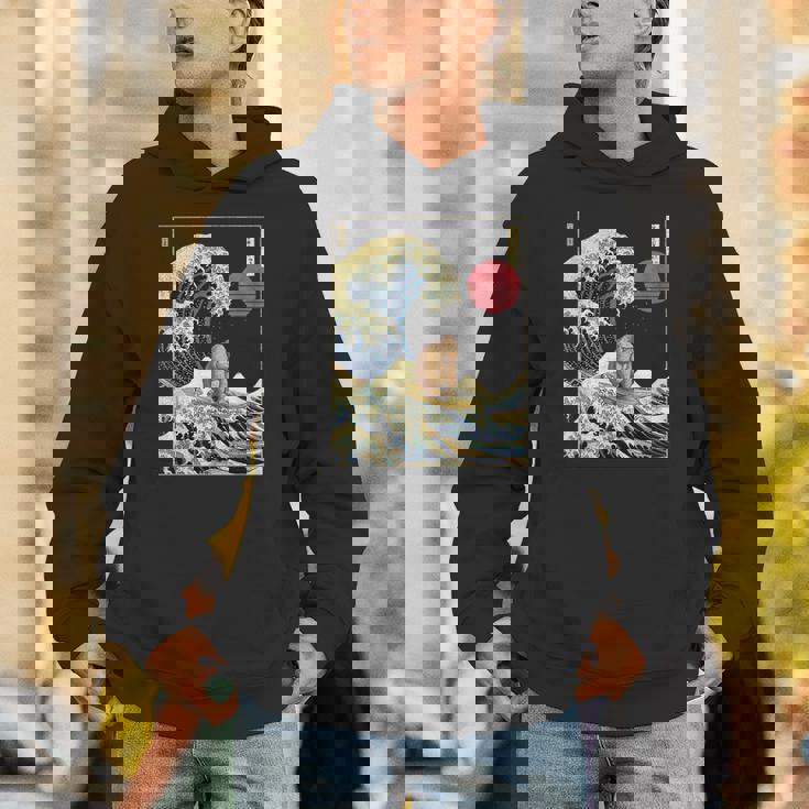 ゴリラ 神奈川波 おもしろサーフアニマル パーカー