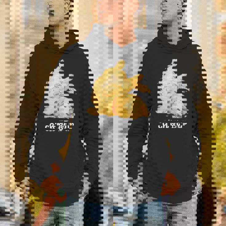 ゴールデンレトリバー ゴールデン 犬 Can't Get Up かわいい やる気スイッチ故障中 水彩 おもしろ 犬好き Hoodie