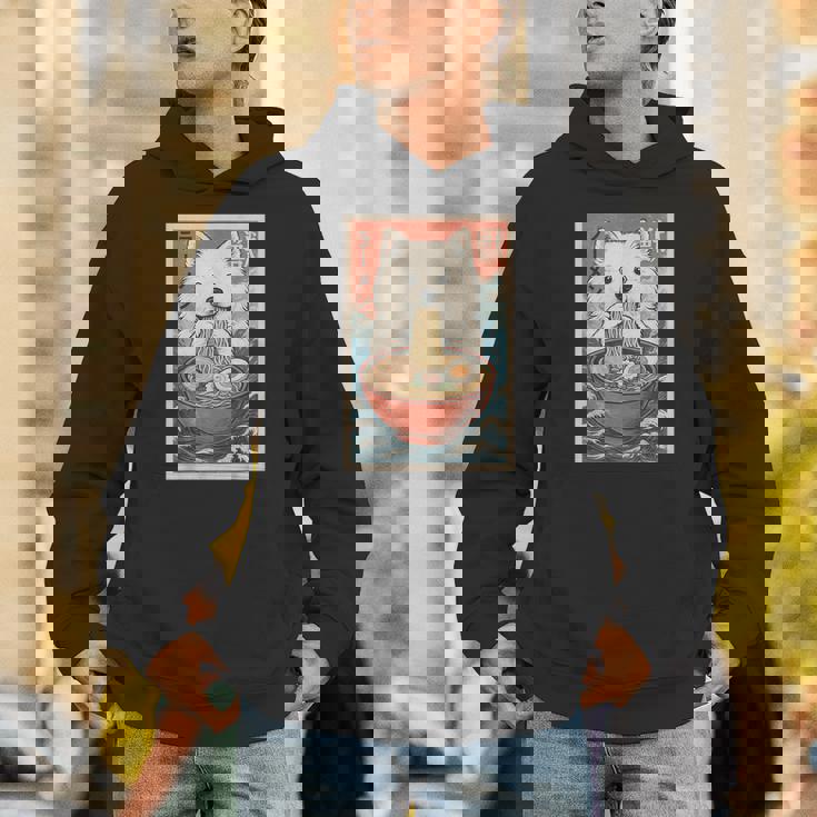 サモエド 食べる ラーメン カワイイ アニメ 犬好き パーカー