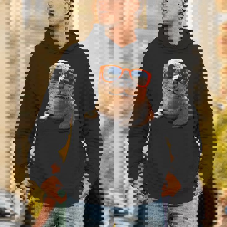 サングラスをかけたアザラシ かわいいアザラシ パーカー