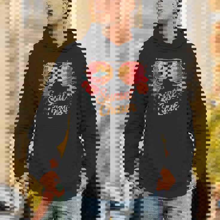 サンセット チェイサー サーフィン トロピカル バイブ パーカー