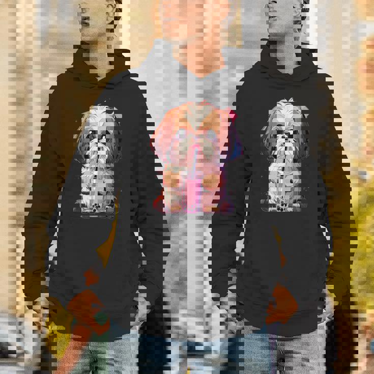 シーズー ボバティー バブルティー アニメ カワイイ 犬 パーカー