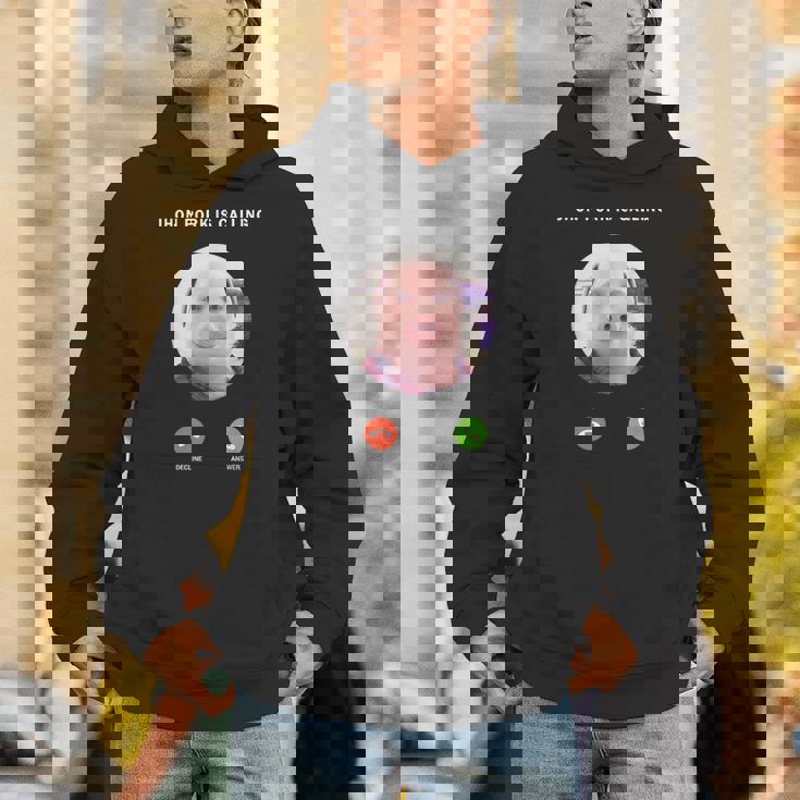 ジョン・ポークがファニー・アンサー・コール・フォンに電話をかけている パーカー