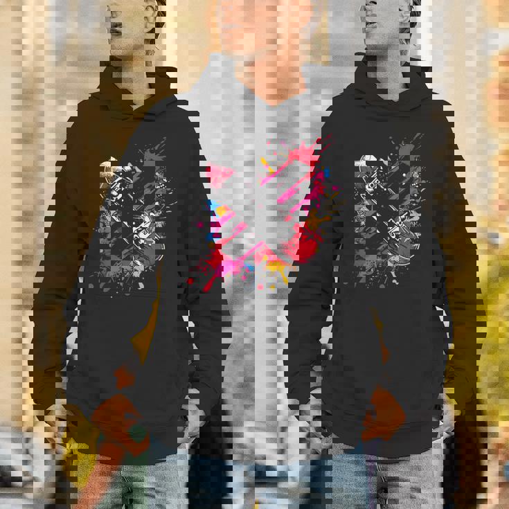 スケートボード ストリートアート スケートボード ファン パーカー