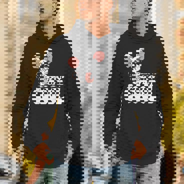 ステイ クール オーサム マウス ウェアリング サングラス 動物 ネズミ Hoodie