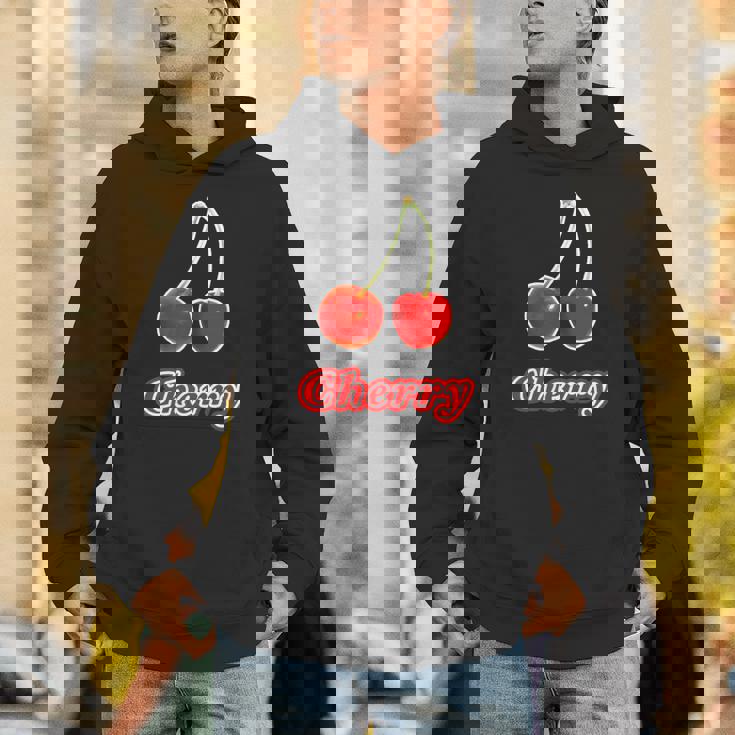 チェリー Cherry さくらんぼ 『フルーツ ポップ』果物 リアル レトロ 面白い イラスト パーカー