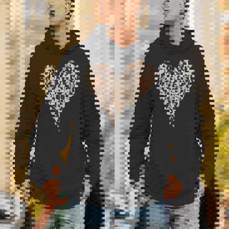 チーター ヒョウ柄 ハート Hoodie