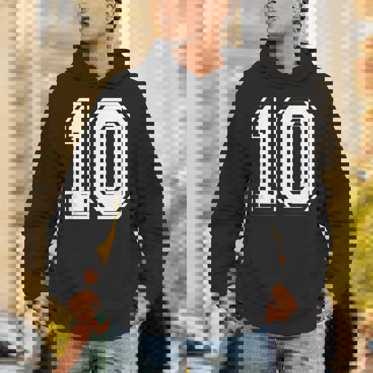 ナンバー10 誕生日ギフト スポーツ選手 チーム番号入りジャージ パーカー