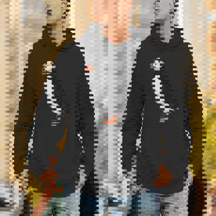 ニシツノメドリ 鳥 動物 図 バードウォッチング 贈り物 鳥類学者 生物学者 自然科学 パーカー