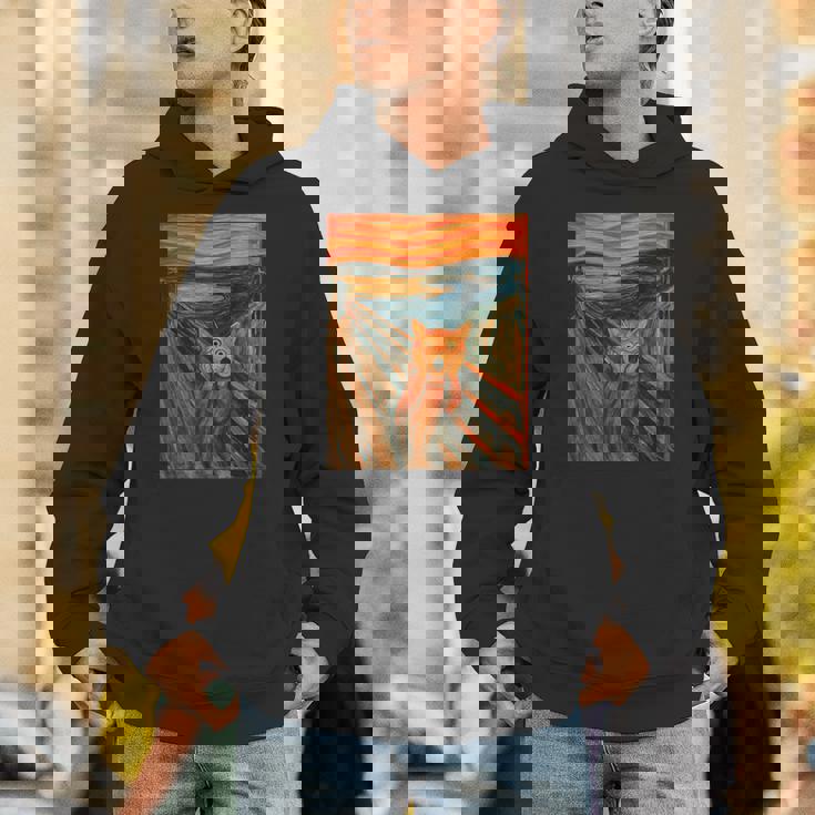 ニャンコの叫び 面白い 猫 ムンクの叫び パロディ おもしろ 服 おもしろグッズ ネタ パーカー