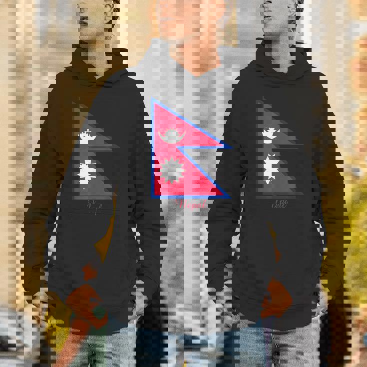 ネパールのネパール国旗のお土産。 パーカー