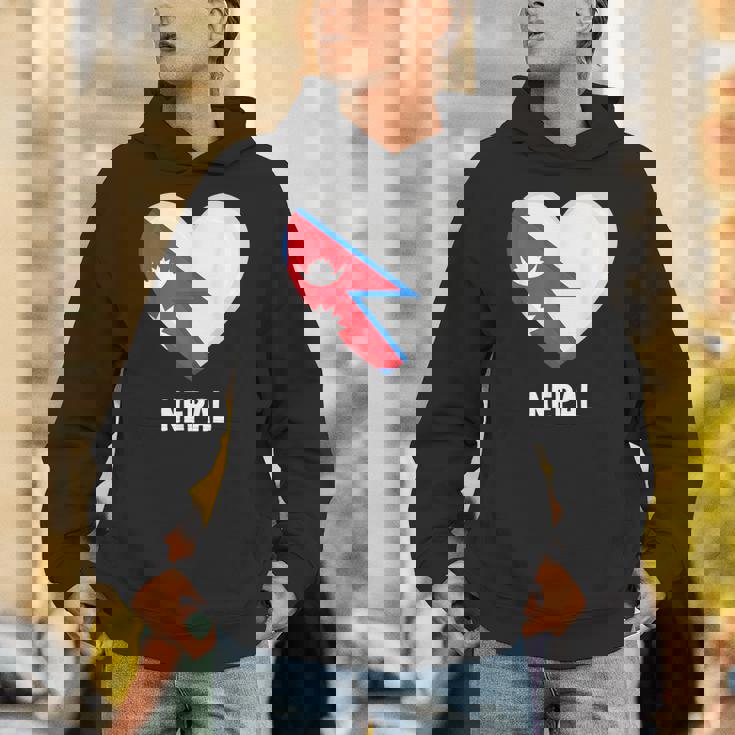 ネパール国旗シャツ パーカー