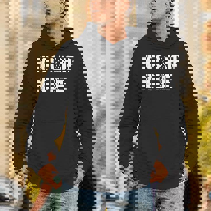 ノーキャンプノーライフ キャンプ好き アウトドア好き アウトドア趣味 クール キャンプ テント パーカー