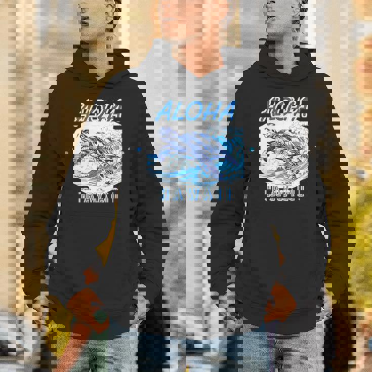 ハワイ ハワイアン ワイキキビーチ サーフボート ヤシの木 アロハ 夏 風景 海好き ウミガメ 波乗り パーカー