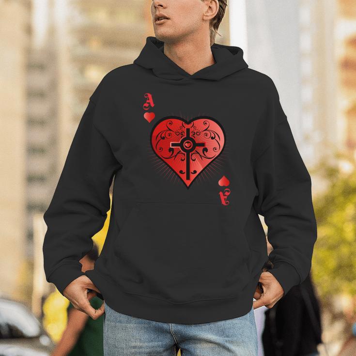 ハートポーカーエースi テキサスホールデムカジノカードケース ポーカー 長袖tシャツ パーカー