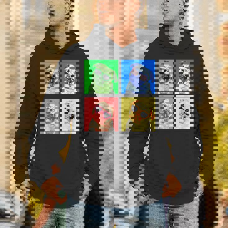 パグ 面白いtシャツ 犬 かわいい メンズ 子供 おもしろ 服 雑貨 グッズ ネタ わんこ イヌ 黒パグ Hoodie