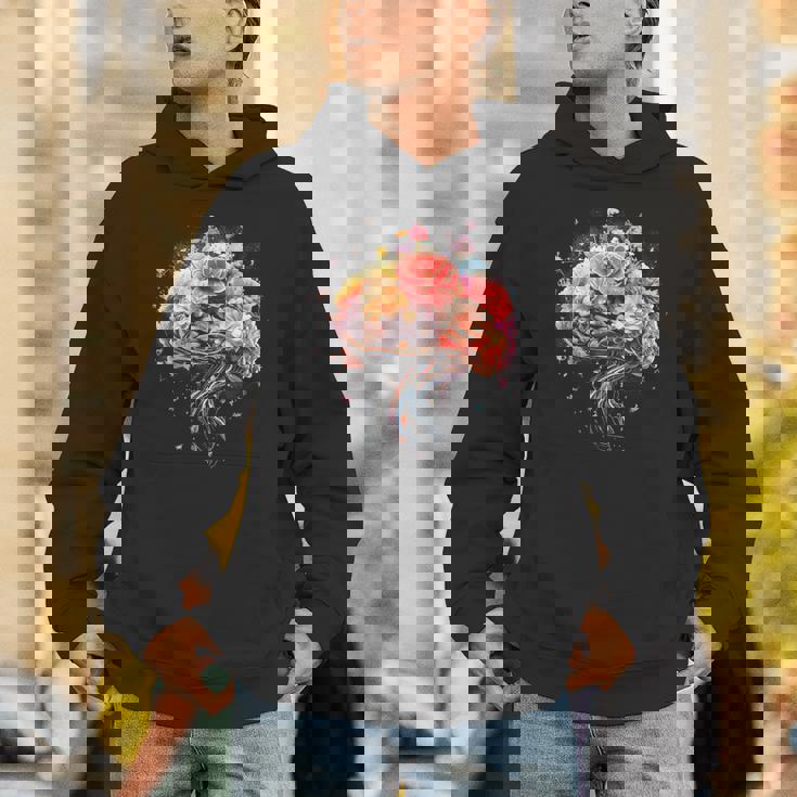 ビンテージ 人体解剖学 脳 カラフル 脳 科学と芸術 パーカー