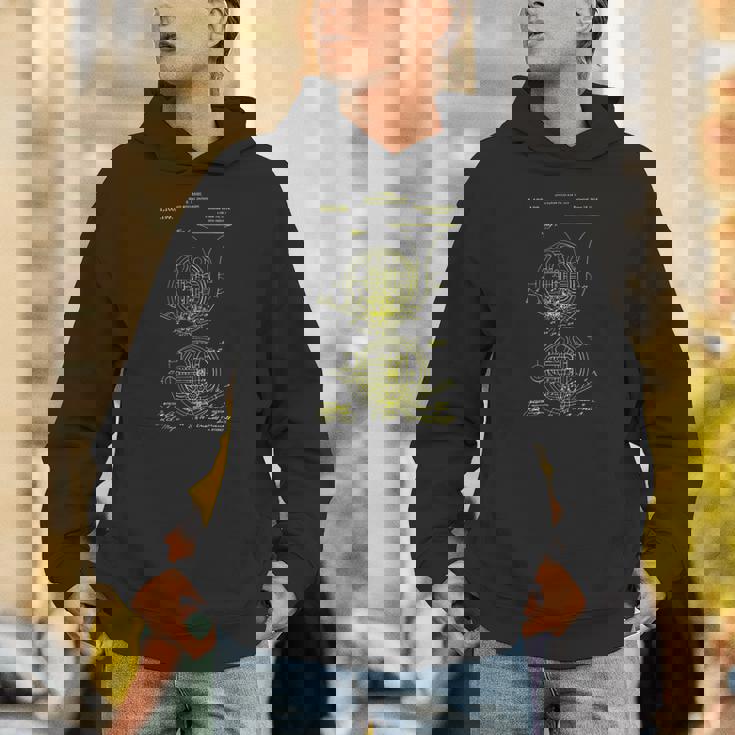 ビンテージ特許プリント 1914 フレンチホルン奏者 Hoodie
