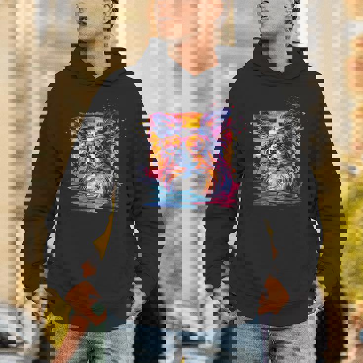 ビーチ・ポップアート クールなパピヨン パーカー