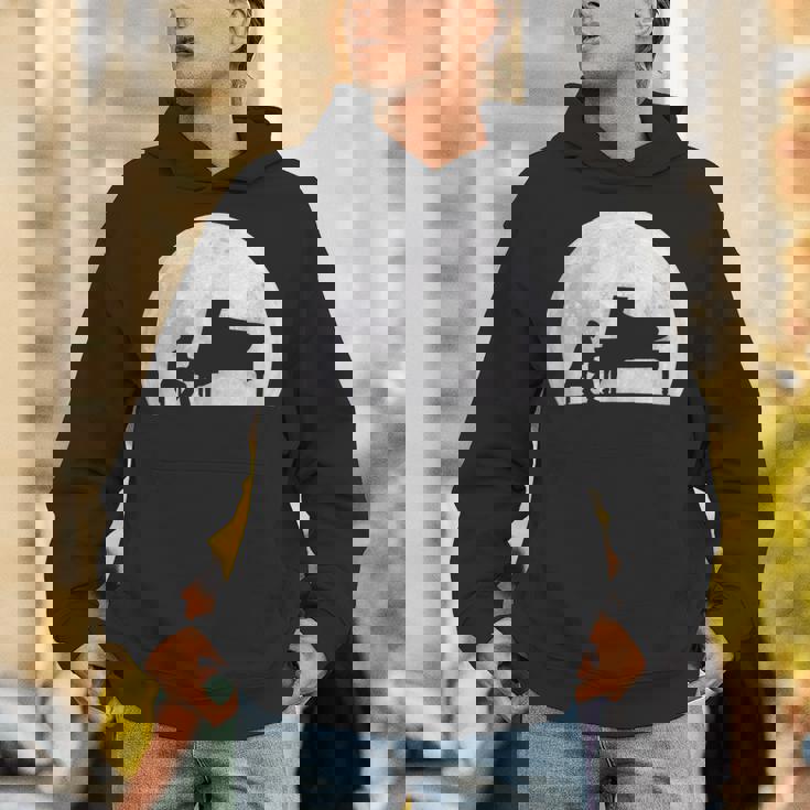 ピアニスト ピアノ奏者 クラシック音楽 ジャズ音楽 満月 趣味 クール ピアノ好き 音楽好き パーカー