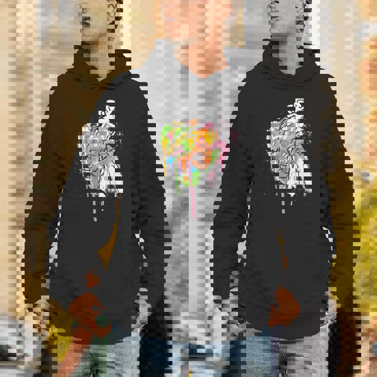 ピンクパンサー グラフィティ ブラック ラインアート Hoodie