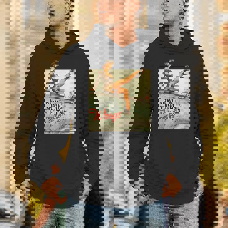 ピンナップガールの羽ビンテージポスターww2 パーカー