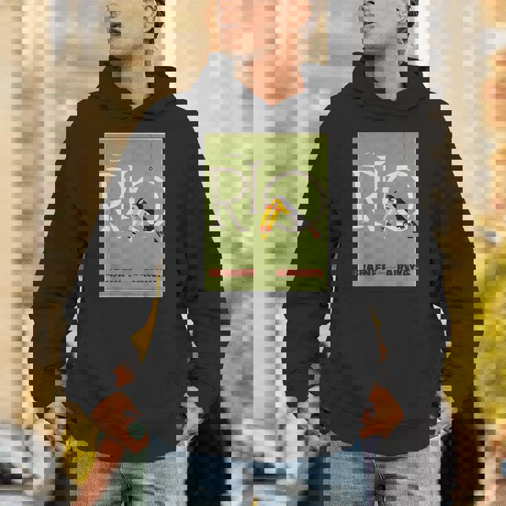 ブラジルオオハシ航空ヴィンテージ旅行ポスターリオデジャネイロ パーカー