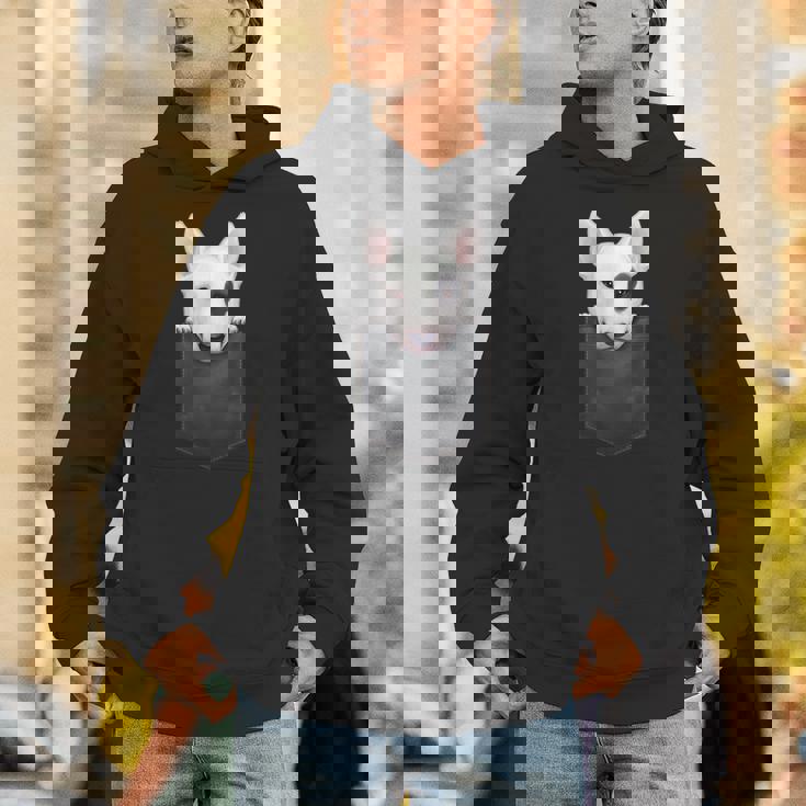 ブルテリア 胸ポケットにブラックアイパッチ付き パーカー