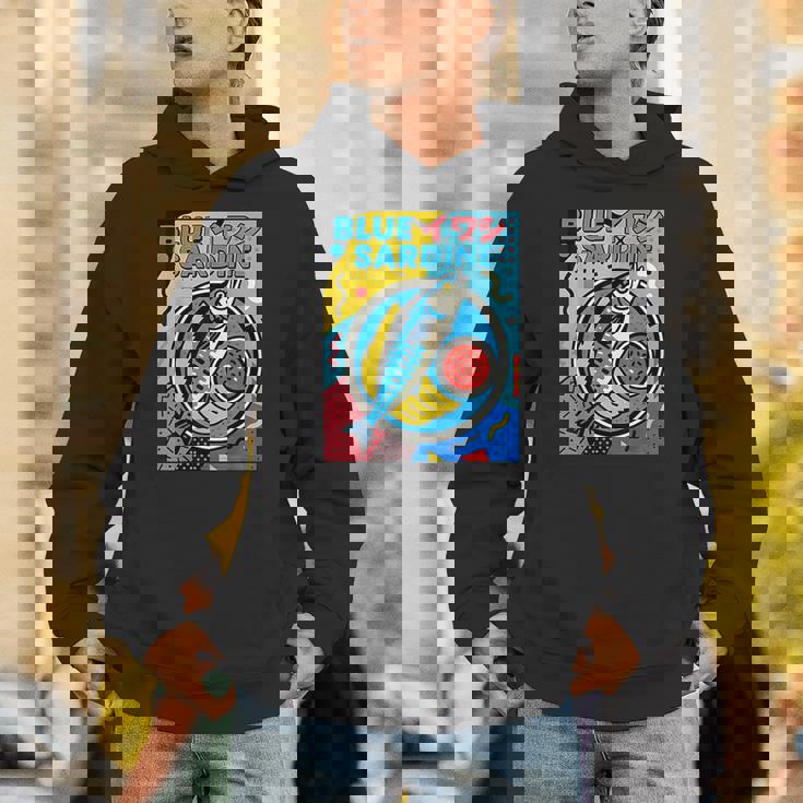 ブルーイワシ 和風メンフィススタイル パーカー