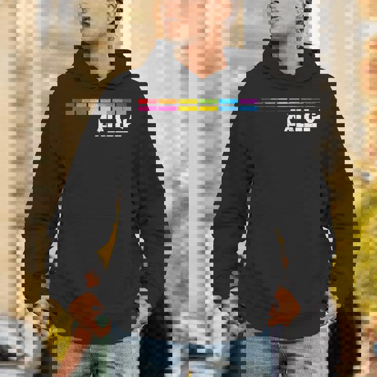 プラウドアライlgbtゲイ平等lgbtqプライドパンセクシャルパンフラッグ パーカー