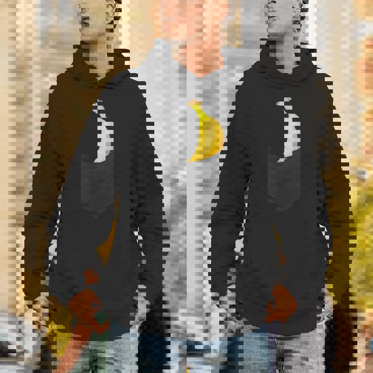 ポケットに入ったバナナフルーツ、胸に面白いバナナ。 パーカー