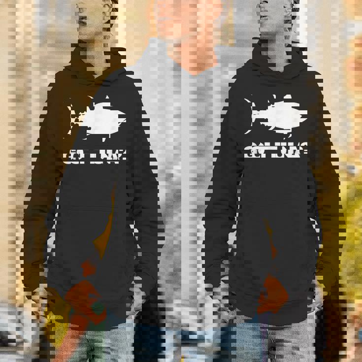 マグロの魚好きのギフト マグロを手に入れた 面白い釣り パーカー