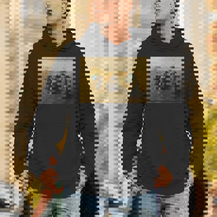 ミレー風アート猫の田植え 農作業をする三匹の猫たち パーカー